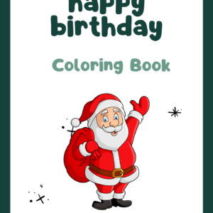 Black and White Playful Christmas Colouring Book