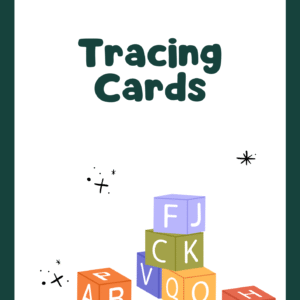 Alphabet Tracing Cards Worksheet in Pastel Colors Illustrative