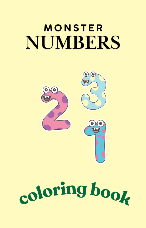 Monster Numbers Coloring Book